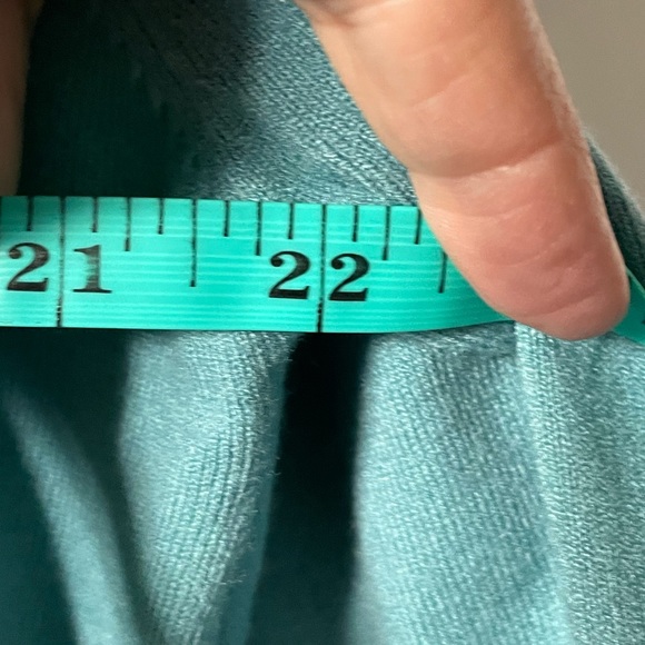 teal XL sweater with metal-look detail. Villa Milano pagoda blue - Picture 13 of 14